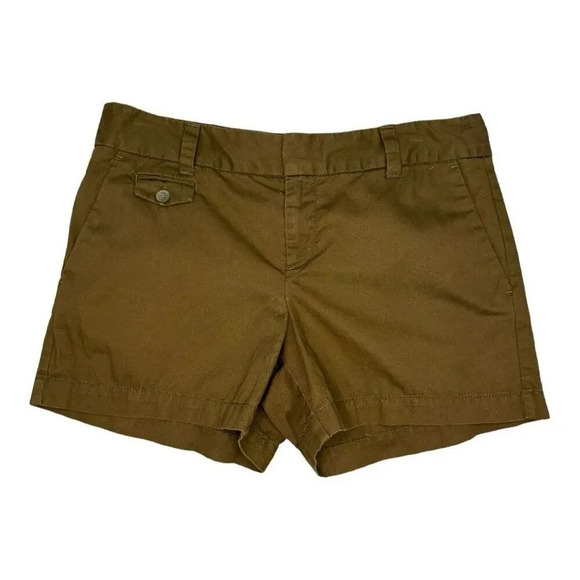 Ann Taylor LOFT Women’s Size 4 Greenish Brown Marisa‎ Twill Shorts - Picture 1 of 5